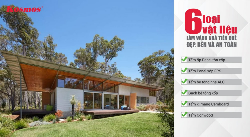 6 vật liệu làm vách nhà tiền chế bền đẹp và an toàn 6 vật liệu làm vách nhà tiền chế bền đẹp và an toàn