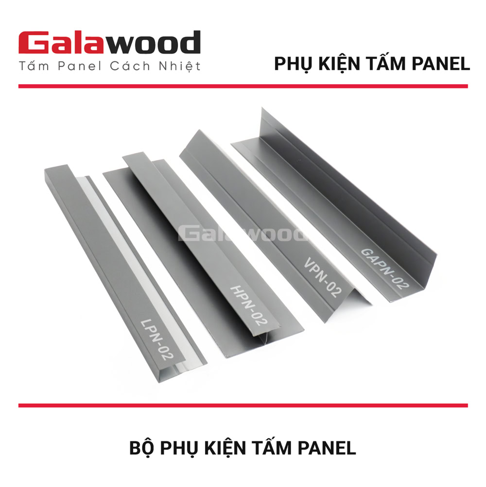 Bộ nẹp tấm Panel xám mờ 02