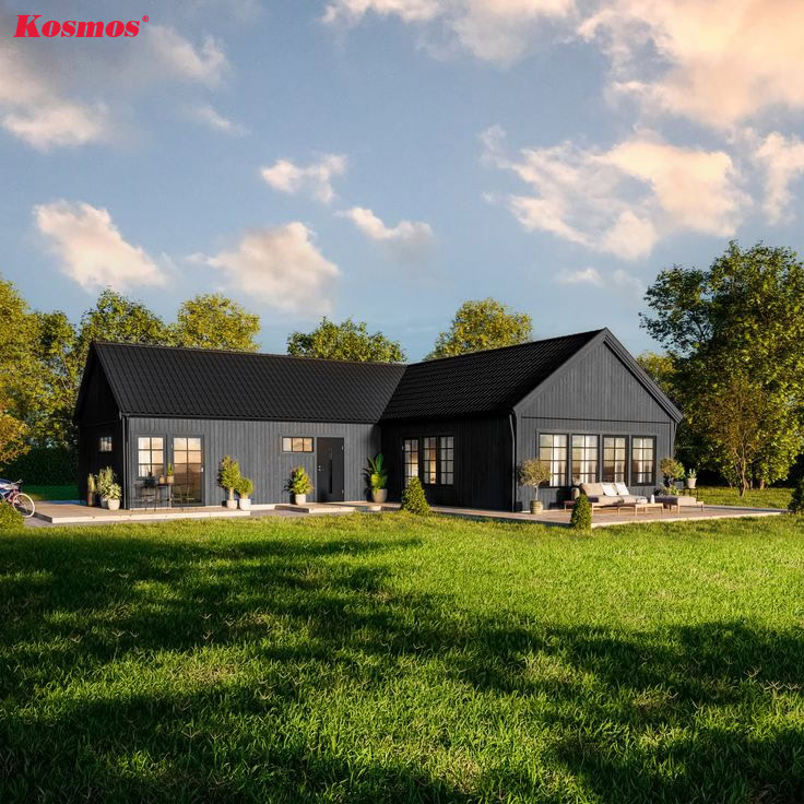 Công trình mái Thái 1 tầng chữ L rộng thoáng