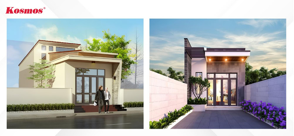 Công trình nhà 1 tầng 1 tum mang đến không gian sống tiện nghi