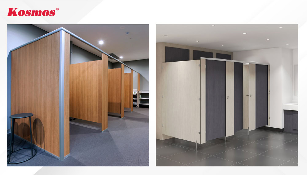 Giải pháp ngăn phòng thay đồ bằng tấm aluminium bền đẹp