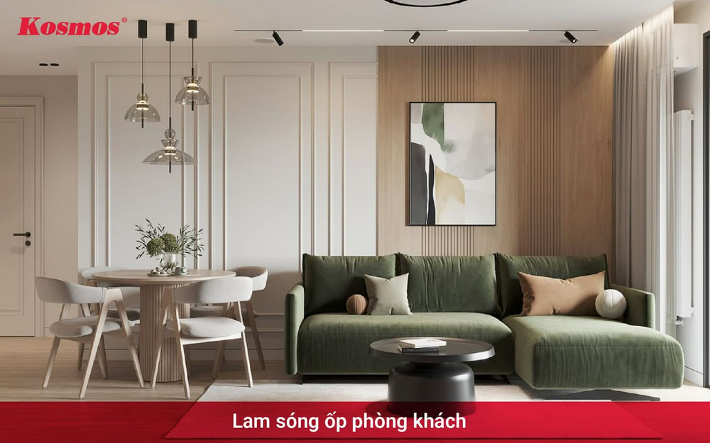 Lam Sóng phòng khách đẹp nâng cao thẩm mỹ không gian