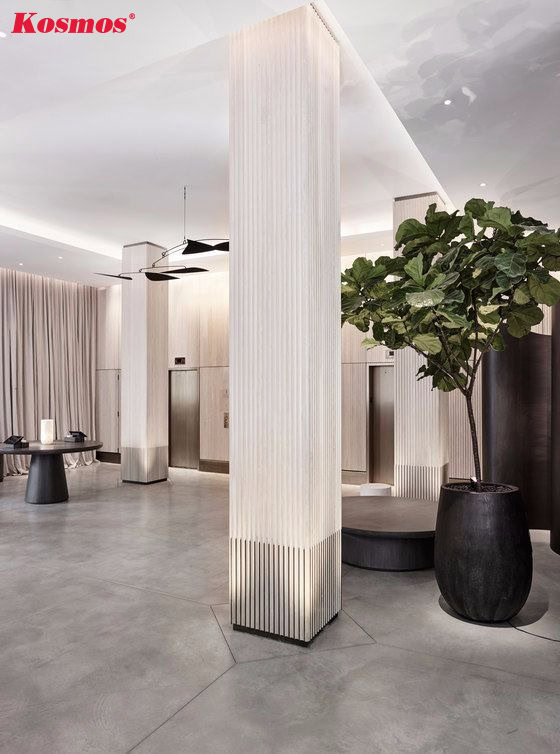 Mẫu cột nhà đẹp từ tấm lam sóng màu trắng