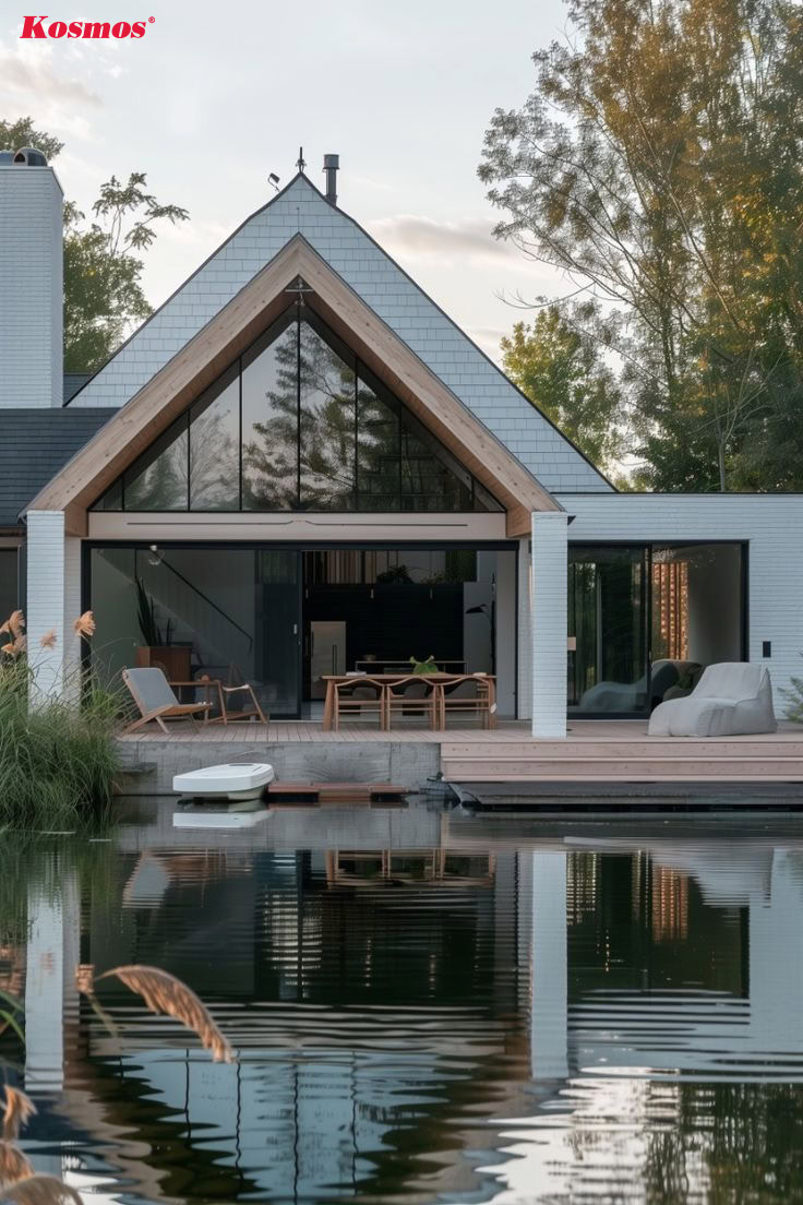 Mẫu mái Thái 1 tầng có gác lửng hiện đại