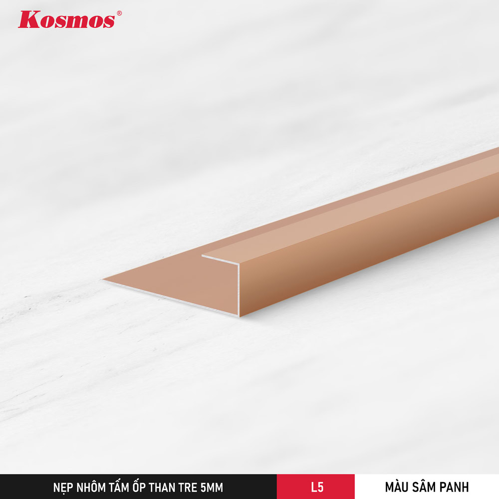 5mm L5 Bamboo Charcoal Panel End Strip Champagne Color