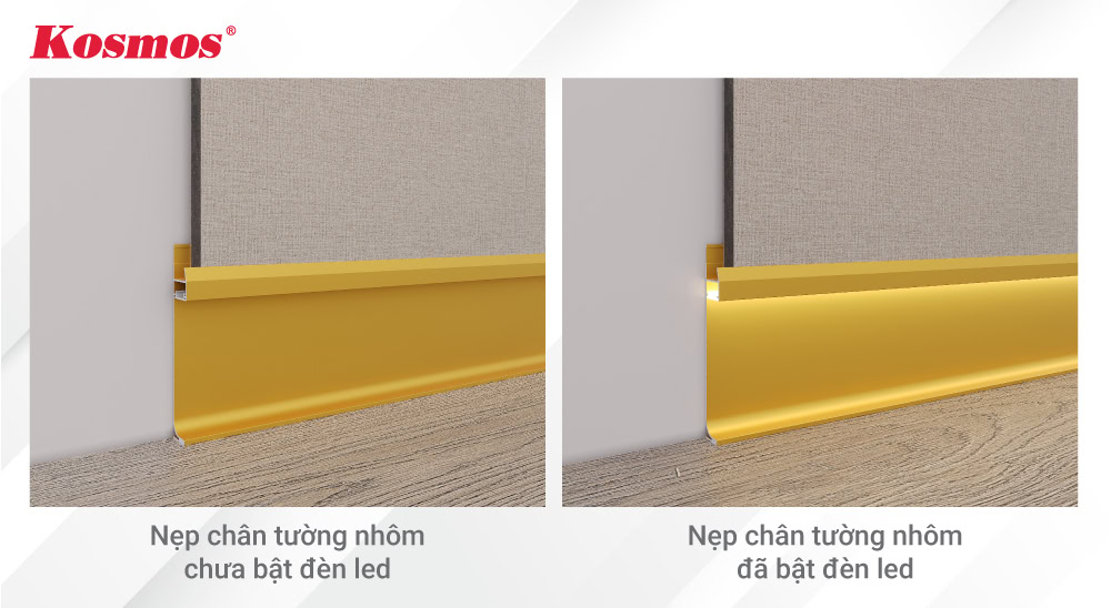 Nẹp nhôm bảo vệ chân tường khỏi va đập, bụi bẩn, ẩm mốc