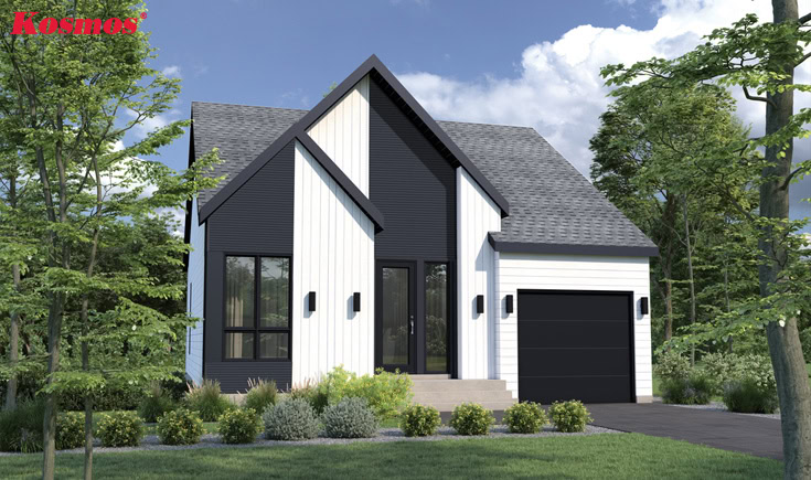 Nhà mái Thái 3 phòng ngủ có không gian đỗ xe