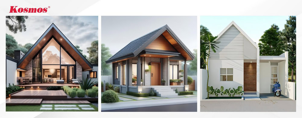 Nhà ở mái Thái 1 tầng tối giản phù hợp cho gia đình ít thành viên Nhà ở mái Thái 1 tầng tối giản phù hợp cho gia đình ít thành viên