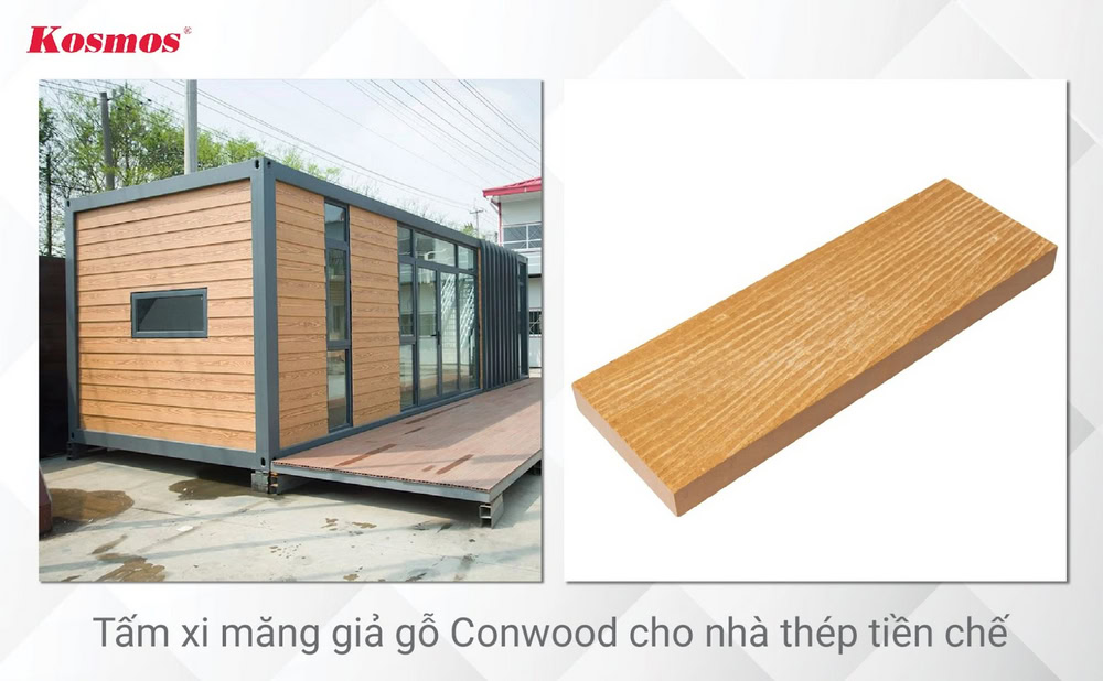 Tấm Conwood làm vách nhà thép tiền chế Tấm Conwood làm vách nhà thép tiền chế
