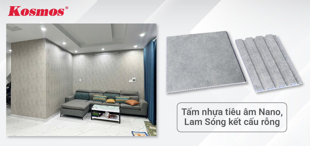 Tấm nhựa tiêu âm Nano, Lam Sóng kết cấu rỗng trang trí nội thất và hỗ trợ cách âm Tấm nhựa tiêu âm Nano, Lam Sóng kết cấu rỗng trang trí nội thất và hỗ trợ cách âm