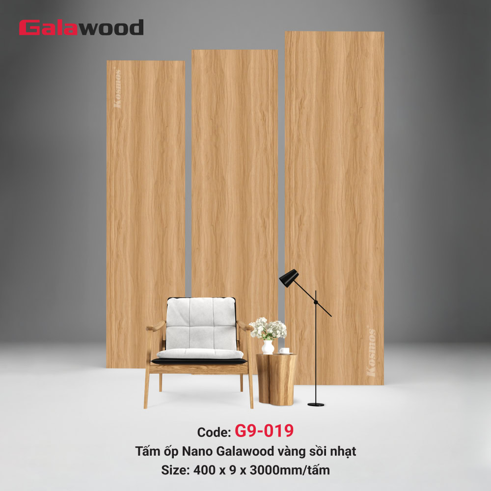 Tấm ốp Nano Galawood G9-019 vàng sồi nhạt