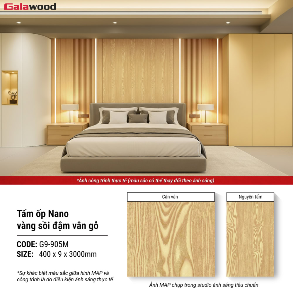 Tấm ốp Nano Galawood G9-905M nâng cao thẩm mỹ không gian nội thất Tấm ốp Nano Galawood G9-905M nâng cao thẩm mỹ không gian nội thất