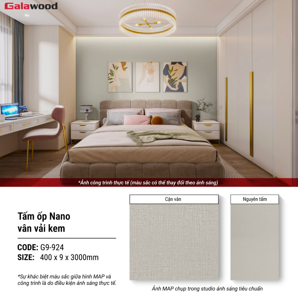 Tấm ốp Nano Galawood G9-924 nâng cao thẩm mỹ không gian nội thất Tấm ốp Nano Galawood G9-924 nâng cao thẩm mỹ không gian nội thất
