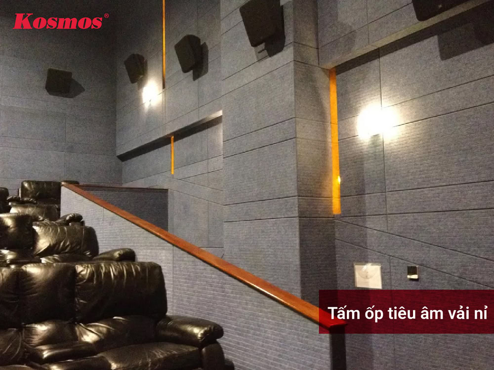 Tấm ốp tiêu âm vải nỉ hấp thụ âm thanh tốt được dùng ốp tường nội thất Tấm ốp tiêu âm vải nỉ hấp thụ âm thanh tốt được dùng ốp tường nội thất