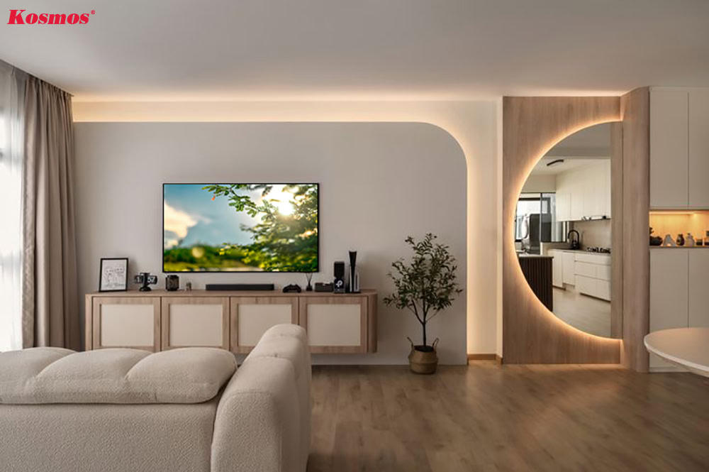 Tấm thạch cao ốp vách tivi có độ bền từ 10 – 15 năm nếu thi công đúng