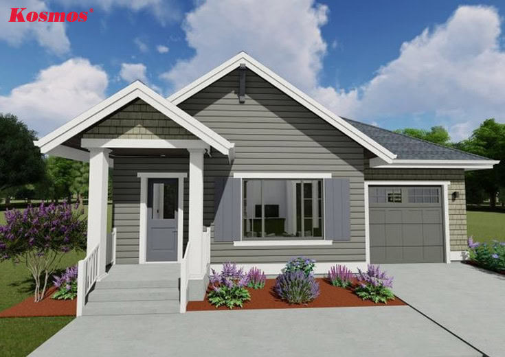 Thiết kế mái Thái cấp 4 3 phòng ngủ tối giản