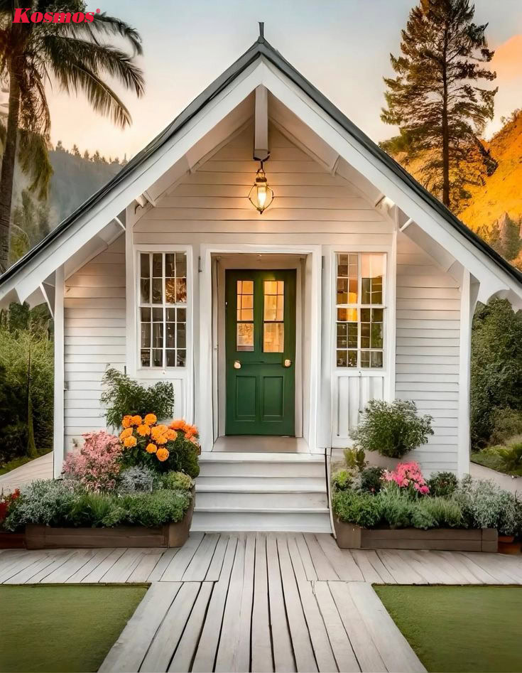 Thiết kế mái Thái có mảnh vườn nhỏ trước nhà