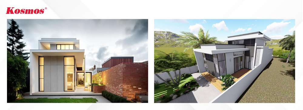 Thiết kế nhà cấp 4 có tum mái thời thượng, hiện đại