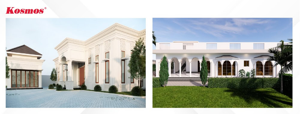 Thiết kế nhà cấp 4 kết hợp chi tiết cổ điển và hiện đại