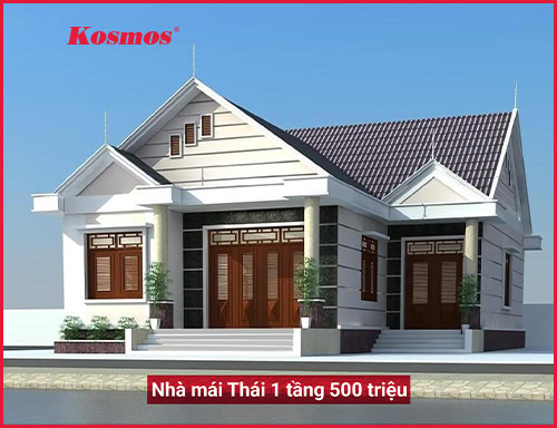 25+ thiết kế nhà mái Thái 1 tầng 500 triệu hiện đại, đủ công năng