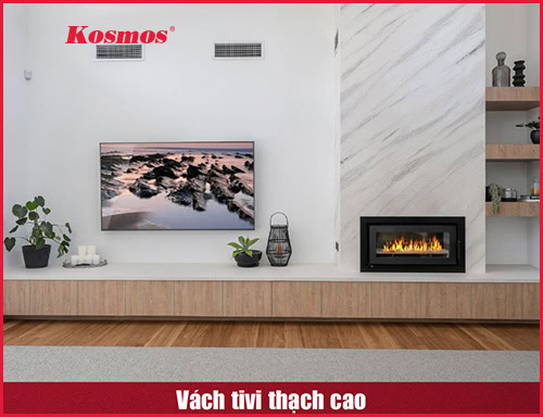 25+ Mẫu vách tivi phòng khách thạch cao đẹp, giá tốt 2025