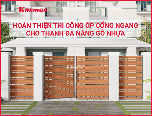 Hướng dẫn ốp cổng bằng thanh đa năng gỗ nhựa 1 lớp bắn đinh chỉ đồng