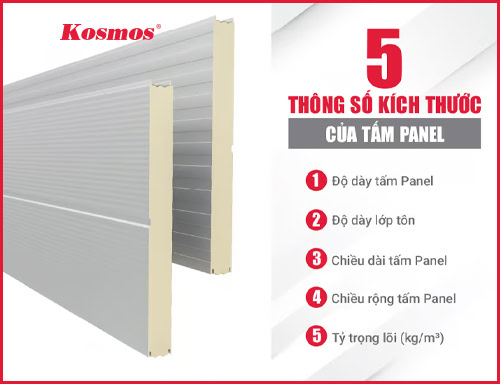 Kích thước chuẩn các tấm panel cách nhiệt phổ biến hiện nay