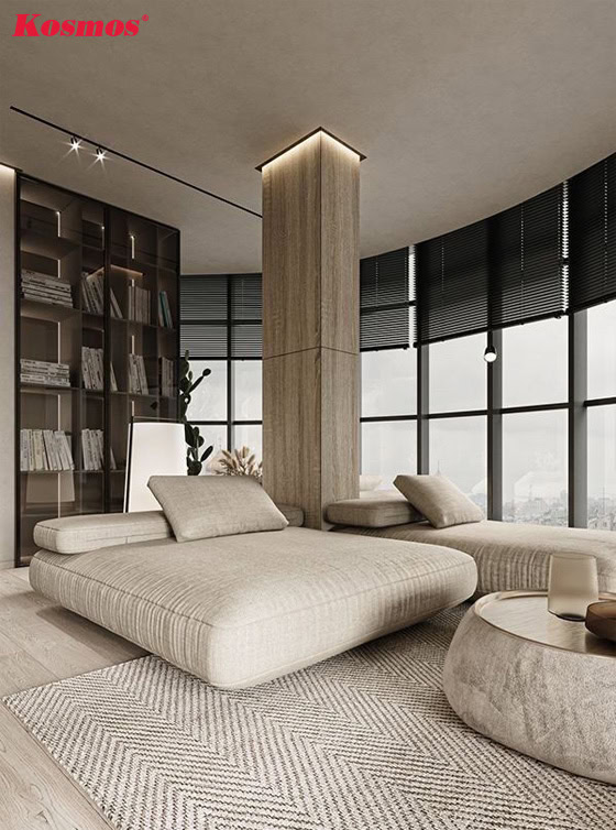 Trang trí cột nhà từ tấm nhựa giả gỗ