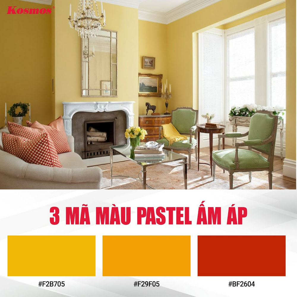 3 mã màu pastel ấm áp 3 mã màu pastel ấm áp