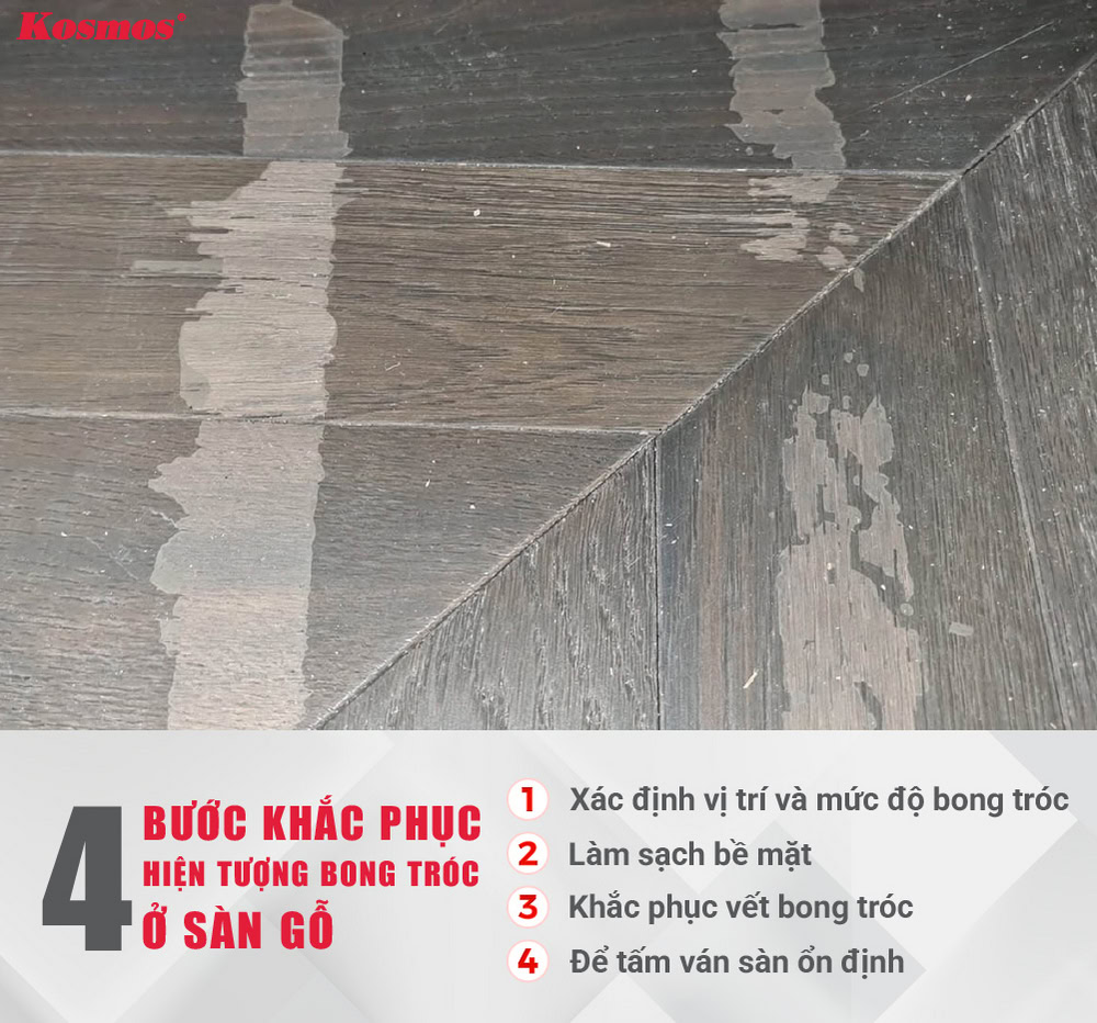 4 bước khắc phục hiện tượng bong tróc ở sàn gỗ 4 bước khắc phục hiện tượng bong tróc ở sàn gỗ