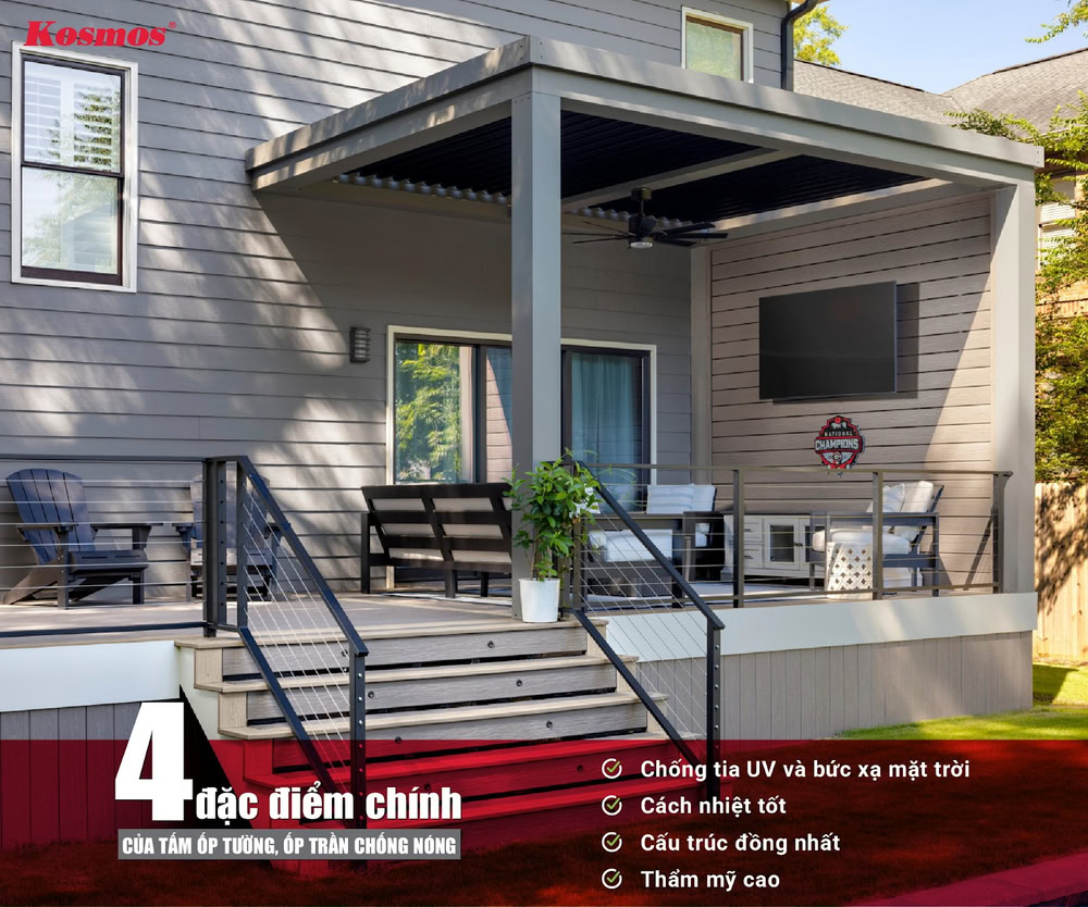 4 đặc điểm chính của tấm ốp tường, ốp trần chống nóng 4 đặc điểm chính của tấm ốp tường, ốp trần chống nóng