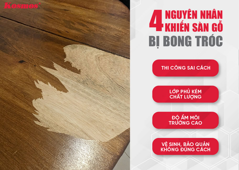 4 nguyên nhân khiến sàn gỗ bị bong tróc 4 nguyên nhân khiến sàn gỗ bị bong tróc