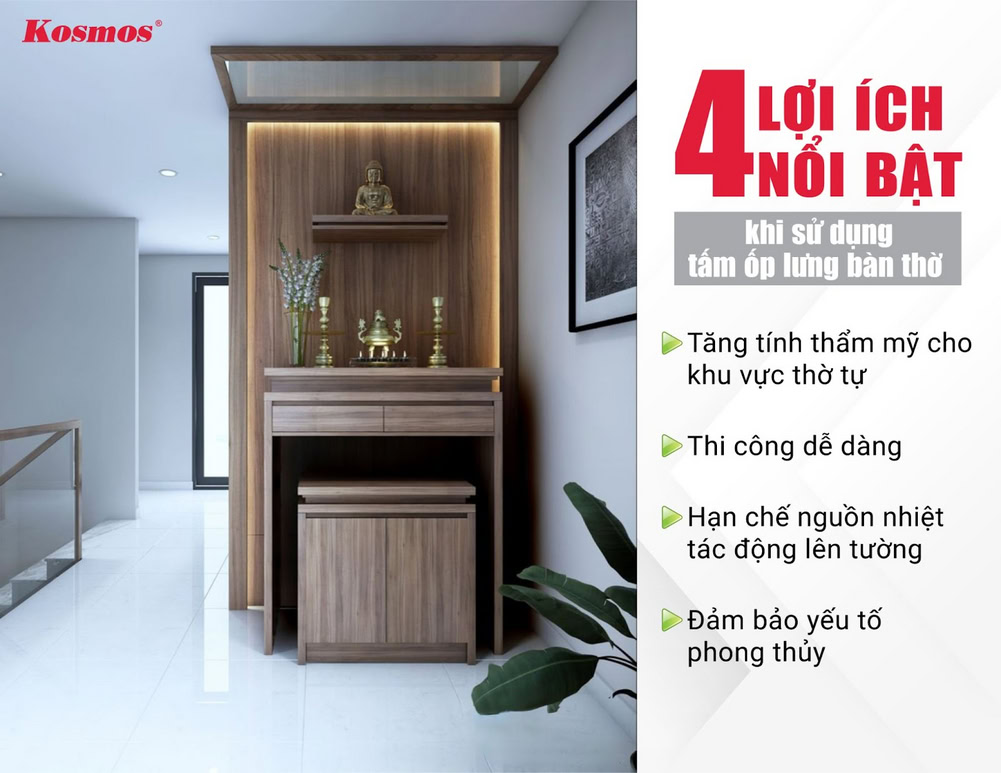 4 ưu thế nổi bật khi sử dụng tấm ốp lưng bàn thờ 4 ưu thế nổi bật khi sử dụng tấm ốp lưng bàn thờ