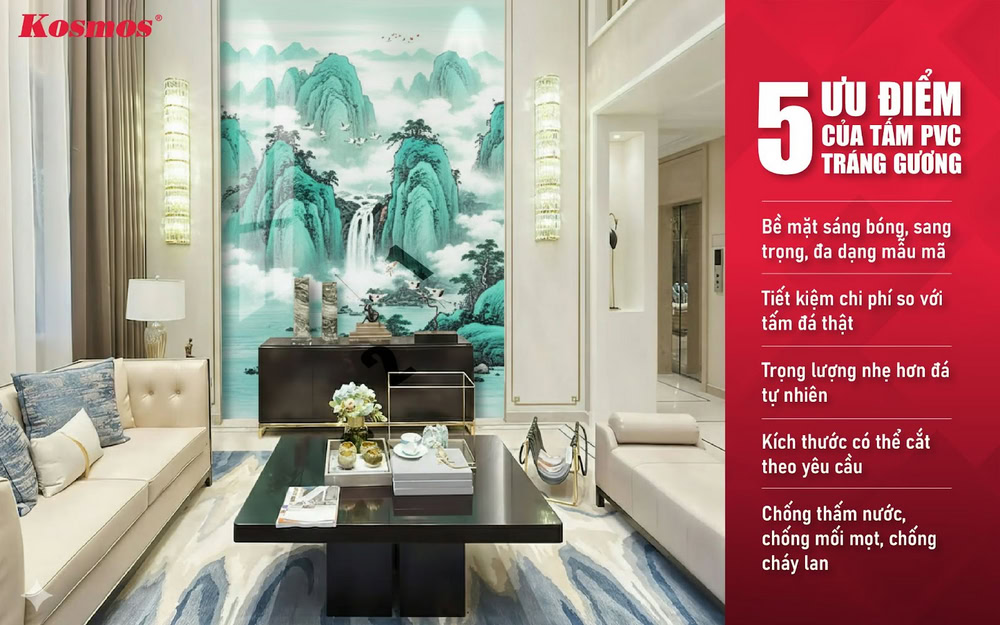 5 ưu điểm của tấm PVC tráng gương 5 ưu điểm của tấm PVC tráng gương