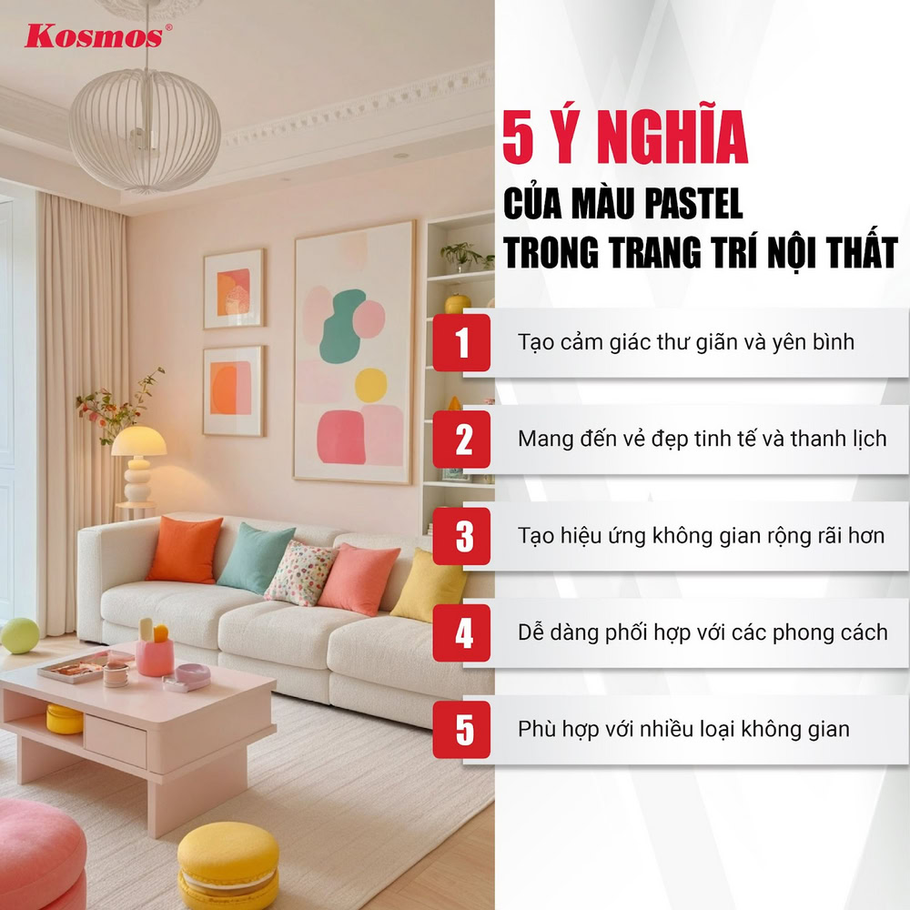 5 ý nghĩa của màu pastel trong trang trí nội thất 5 ý nghĩa của màu pastel trong trang trí nội thất