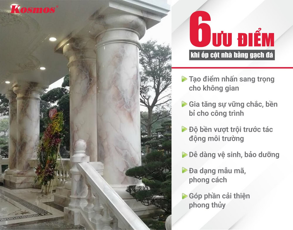 6 lợi ích nổi bật khi ốp cột nhà bằng gạch đá 6 lợi ích nổi bật khi ốp cột nhà bằng gạch đá