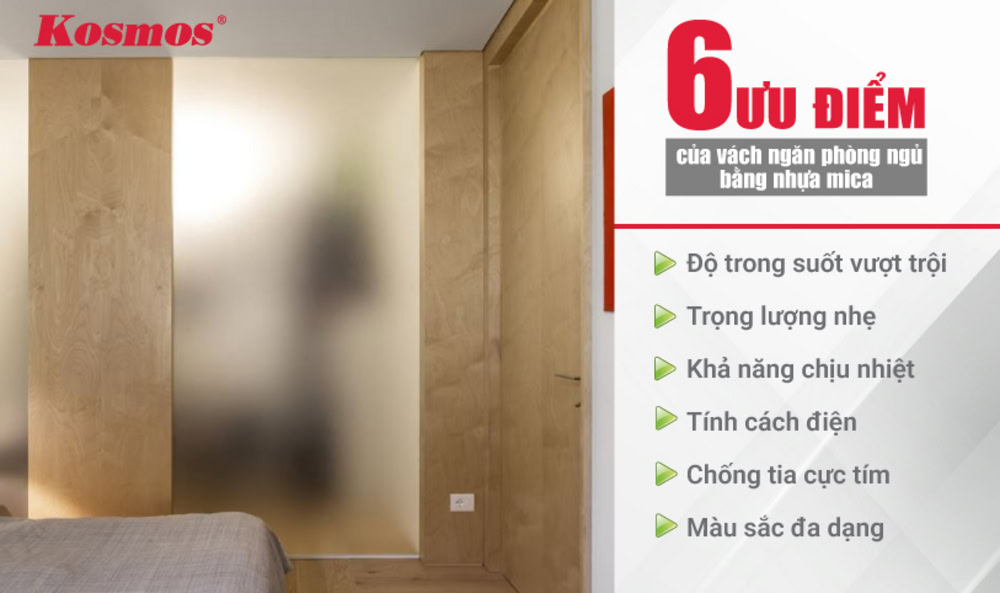 6 ưu điểm của vách ngăn phòng ngủ bằng nhựa mica 6 ưu điểm của vách ngăn phòng ngủ bằng nhựa mica