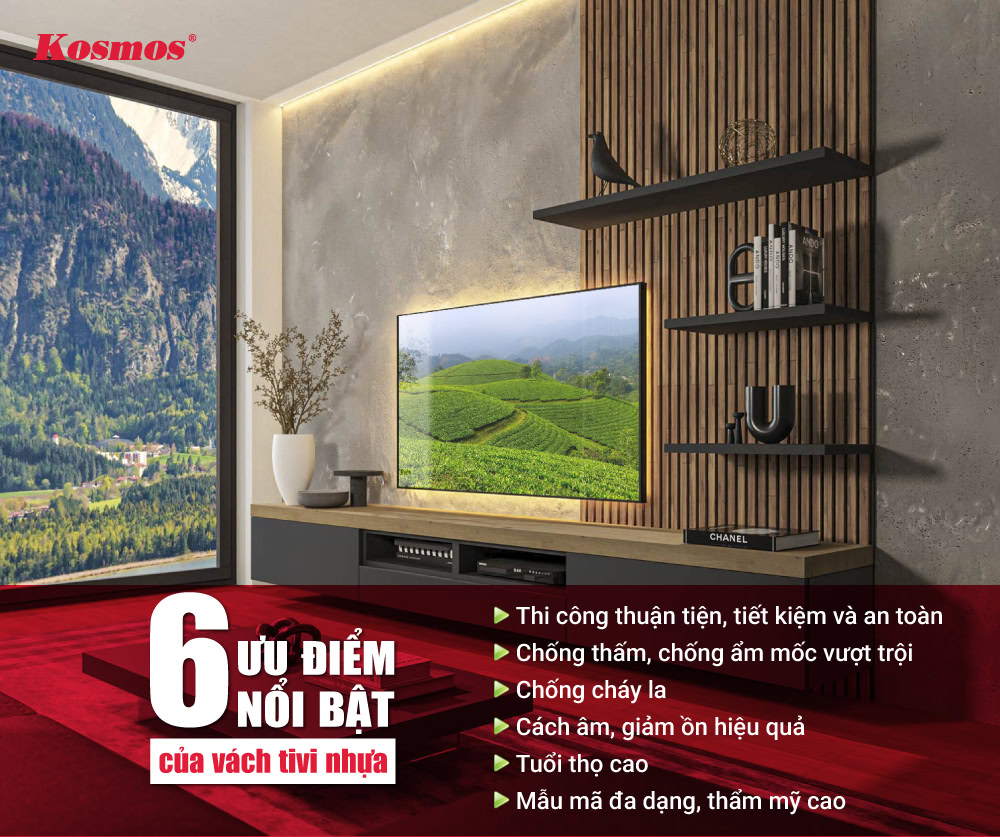 6 ưu điểm nổi bật của vách, kệ tivi ốp tấm nhựa Nano, lam sóng 6 ưu điểm nổi bật của vách, kệ tivi ốp tấm nhựa Nano, lam sóng