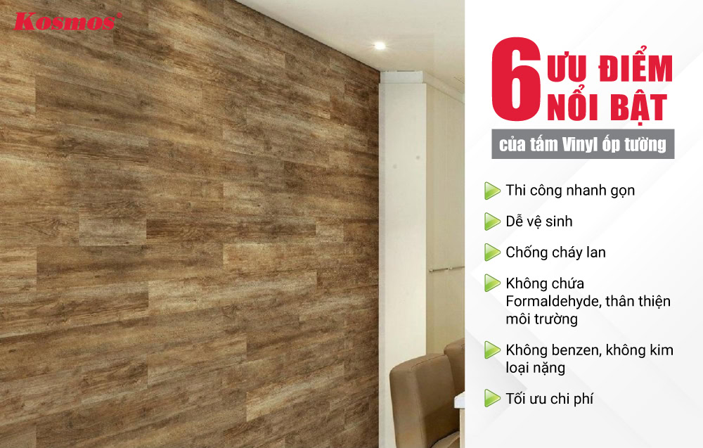 6 ưu điểm vượt trội của tấm Vinyl ốp tường 6 ưu điểm vượt trội của tấm Vinyl ốp tường