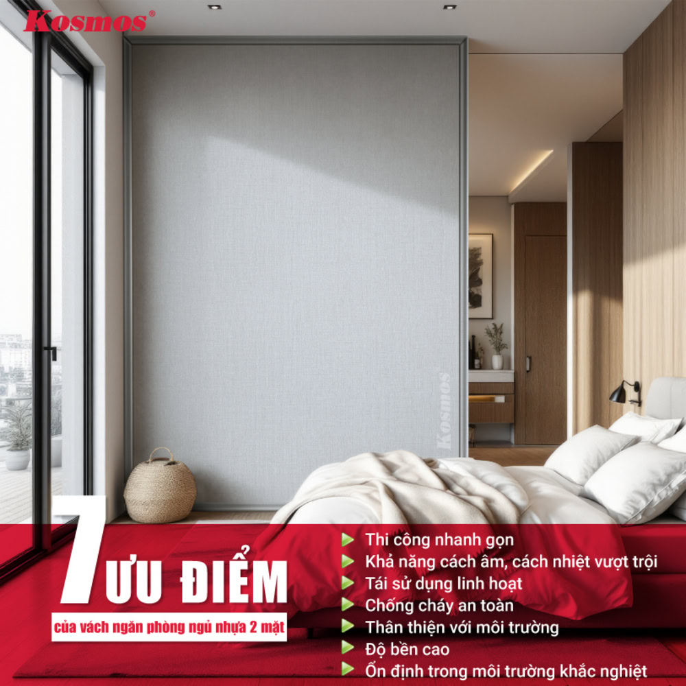 7 ưu điểm vượt trội của vách ngăn nhựa 2 mặt phòng ngủ 7 ưu điểm vượt trội của vách ngăn nhựa 2 mặt phòng ngủ