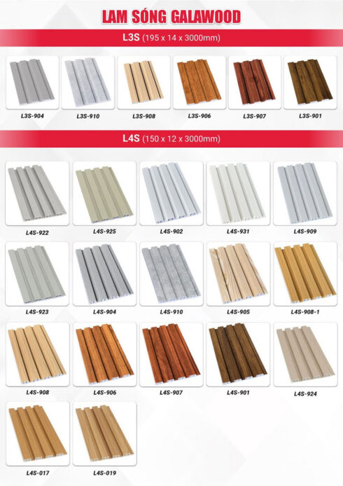 Bộ sưu tập tấm ốp lam sóng Galawood do Kosmos phân phối