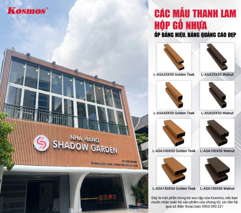 Các mẫu thanh lam hộp gỗ nhựa ốp bảng hiệu, bảng quảng cáo đẹp Các mẫu thanh lam hộp gỗ nhựa ốp bảng hiệu, bảng quảng cáo đẹp