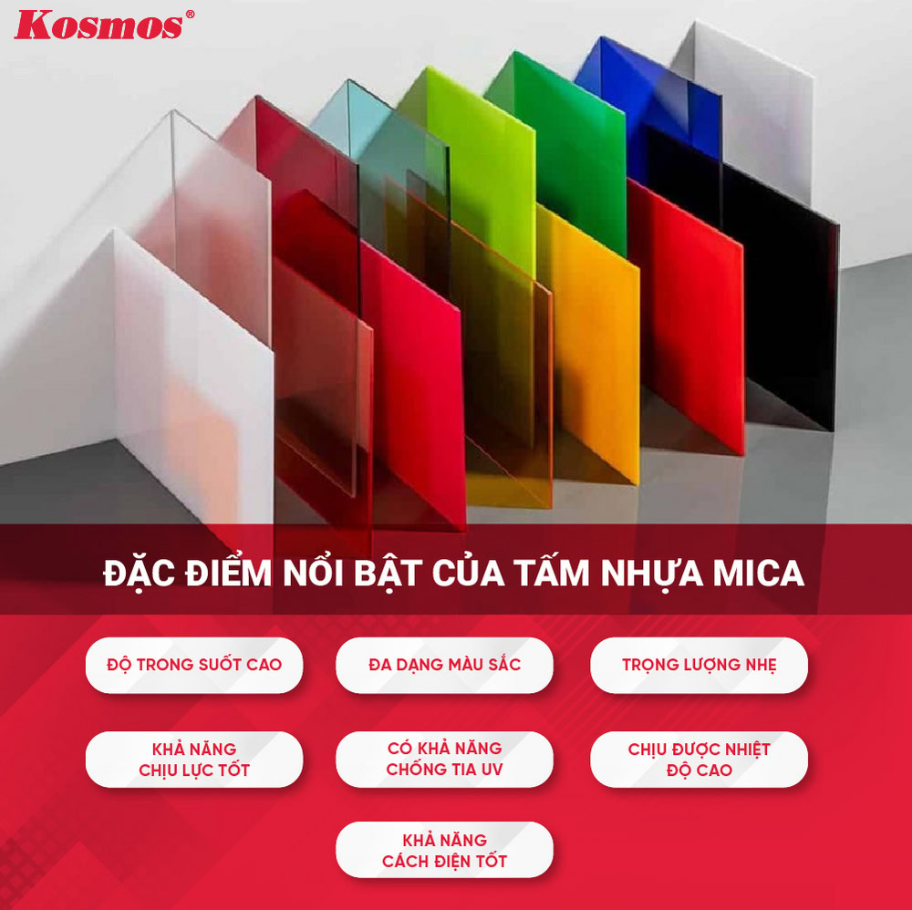 Đặc điểm nổi bật của tấm nhựa mica Đặc điểm nổi bật của tấm nhựa mica