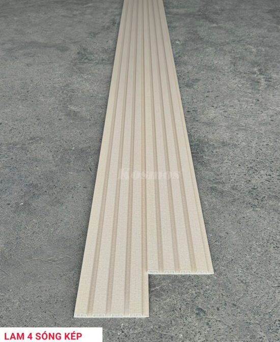 Tấm ốp lam 4 sóng vân vải vàng nhạt  4SK-930