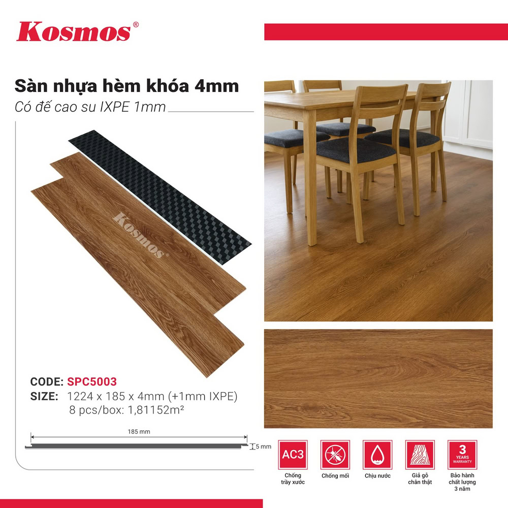 Hình ứng dụng sàn nhựa giả gỗ vàng nâu SPC5003 Kosmos Hình ứng dụng sàn nhựa giả gỗ vàng nâu SPC5003 Kosmos