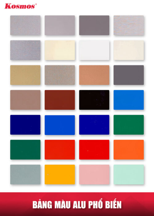 Bảng màu alu phổ biến