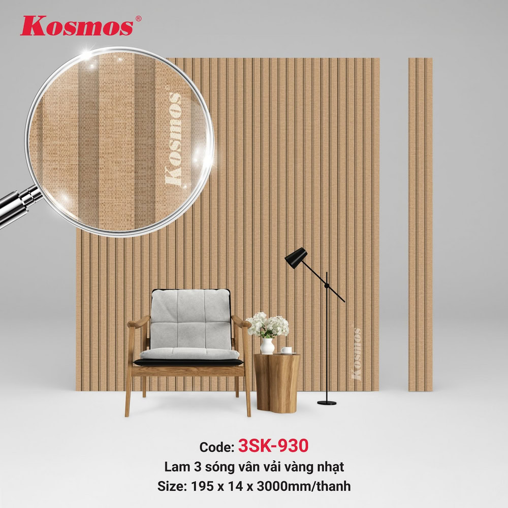 Lam 3 sóng thấp 3SK-930 nâng cao thẩm mỹ không gian sống Lam 3 sóng thấp 3SK-930 nâng cao thẩm mỹ không gian sống