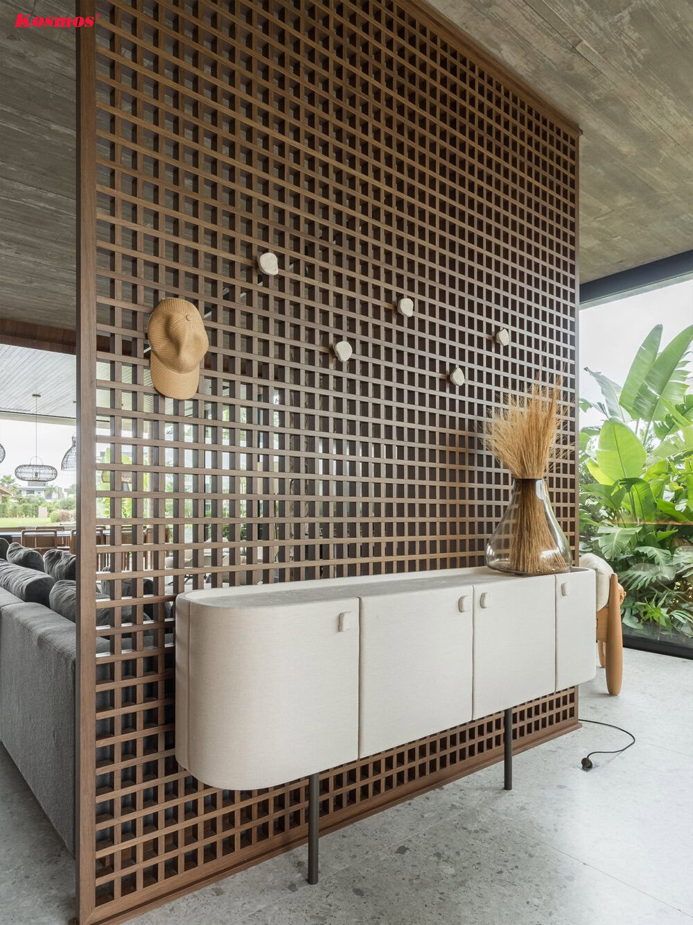 Mẫu vách ngăn gỗ CNC đẹp, đơn giản và tinh tế