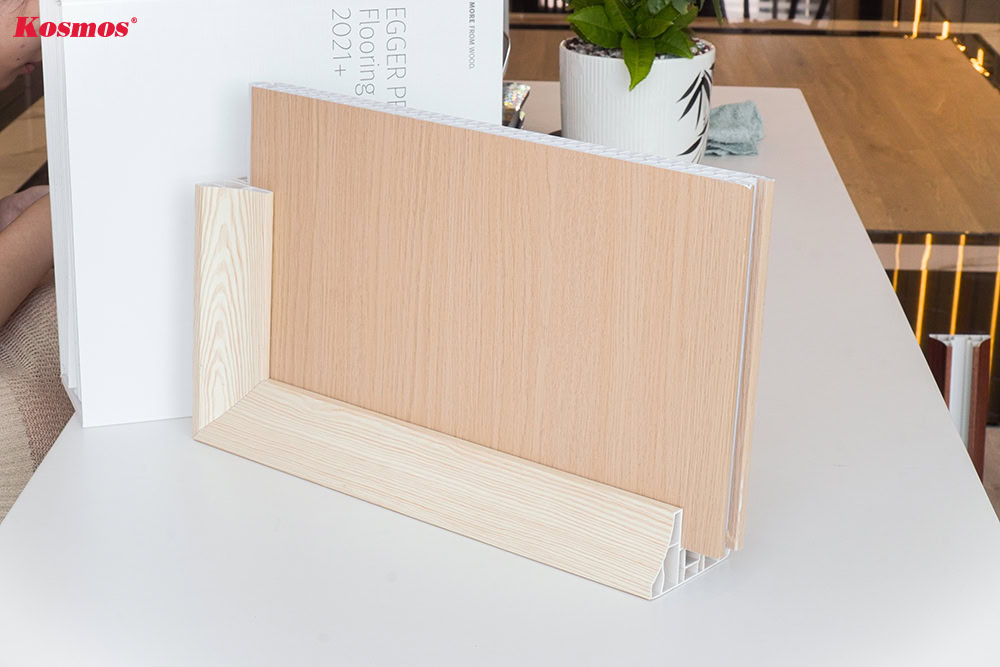 Mẫu vách ngăn nhựa giả gỗ 2 mặt Galawood bền đẹp