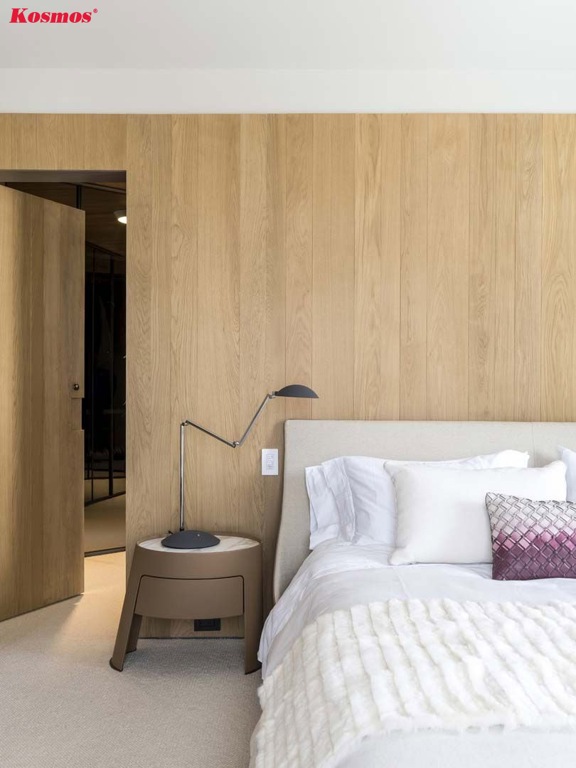 Mẫu vách ngăn phòng ngủ gỗ công nghiệp đẹp